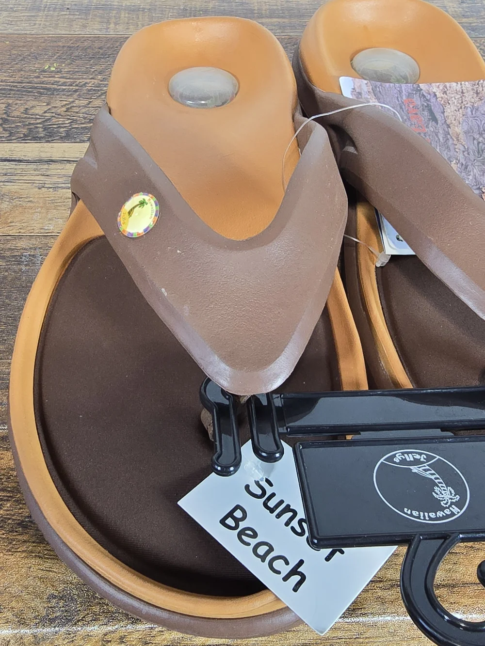 Men's Brown Slip On Men’s Flip Flop Sandals Size 8